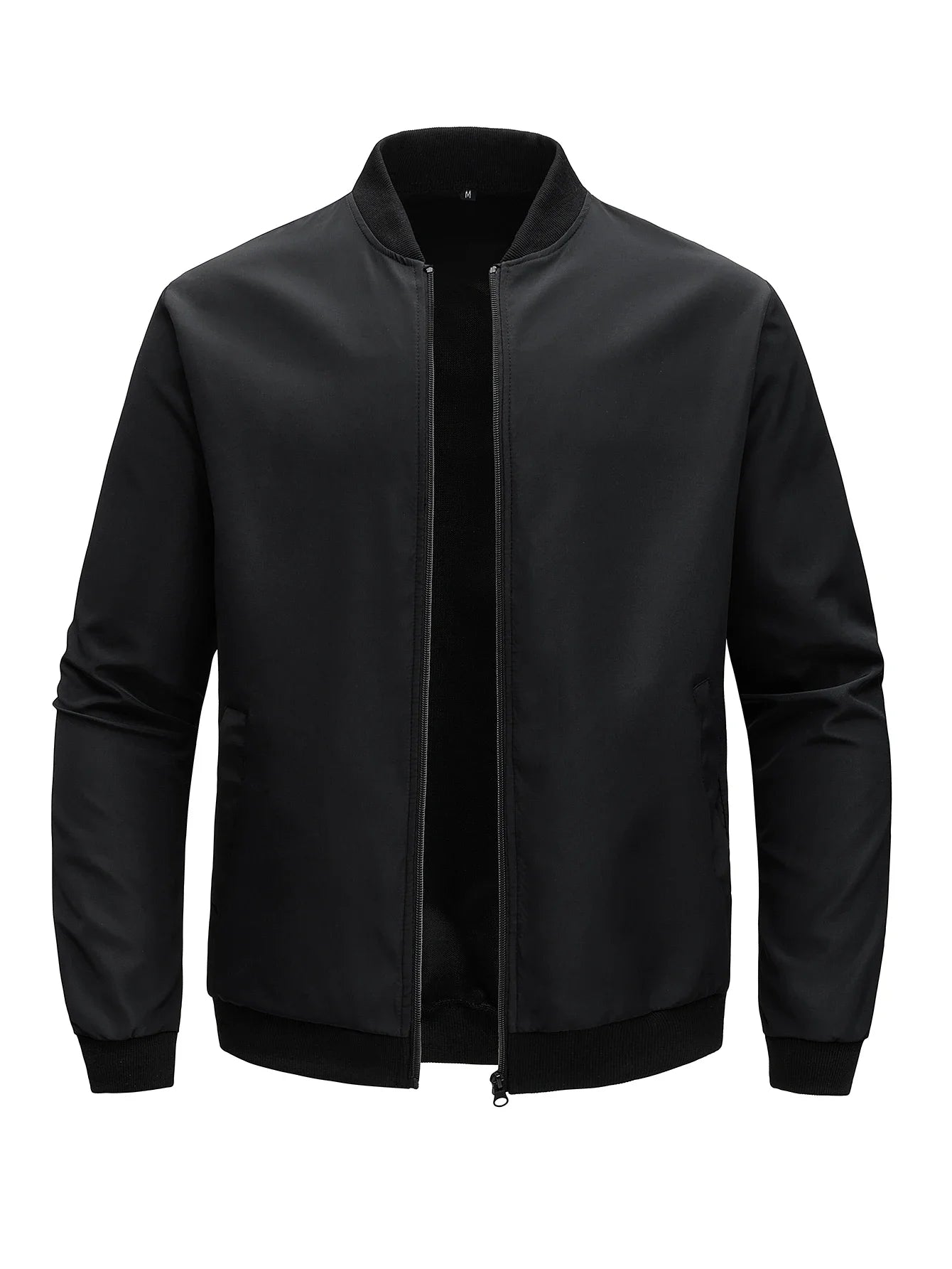 Men's Solid Color Casual Sports Zipper Stand Collar Hoodie Cardigan Coat - Comfortable Fashionable Men's Outerwear