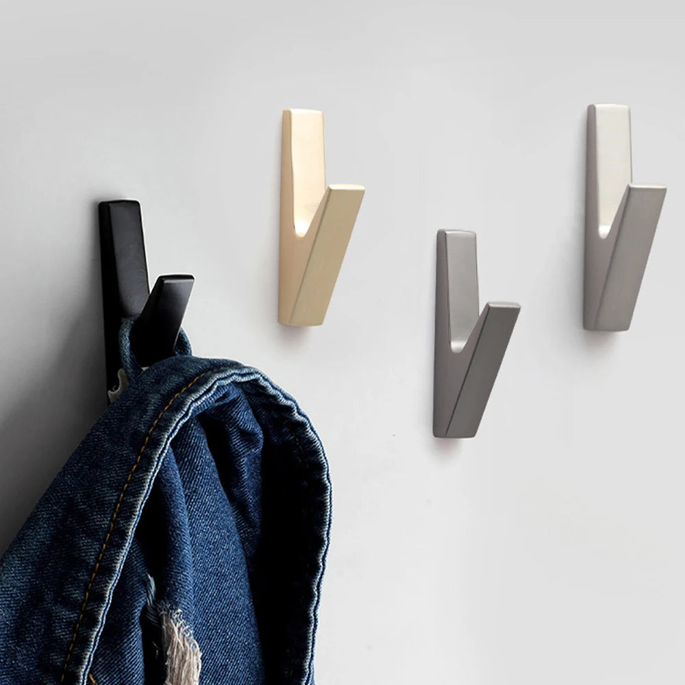 Metal Coat Hooks Wall Mounted Heavy Duty Coat Rack Clothes Hanger With Screws for Hanging Hat Key Door Wall Hooks Bathroom