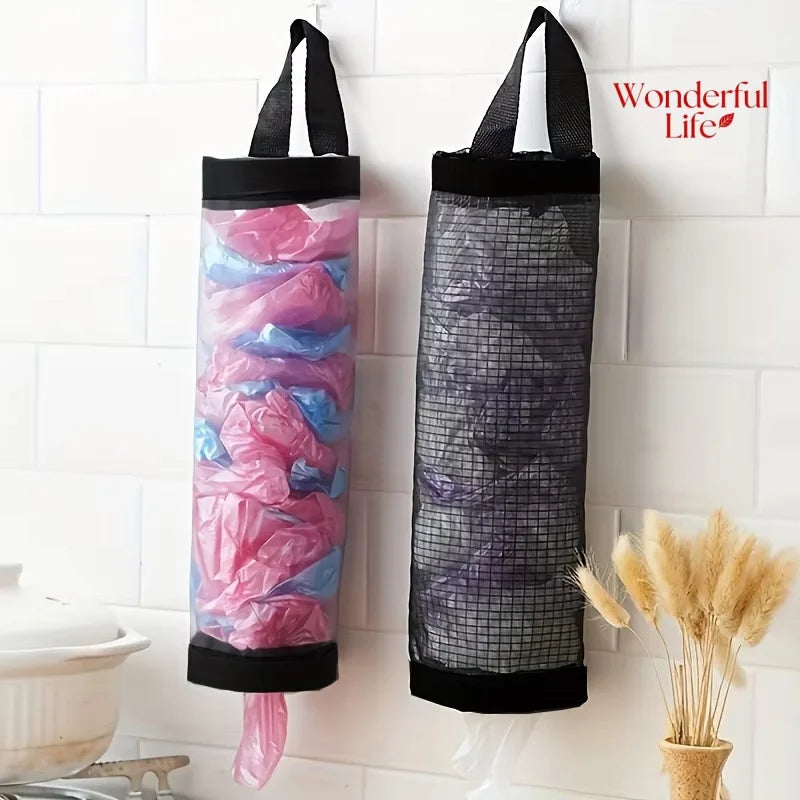 Garbage Bag Storage Kitchen Garbage Organizer Plastic Bag Holder Organizing Hanging Garbage Collection Storage Bag