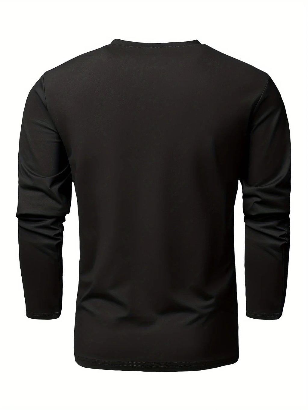 100% pure cotton men's long sleeved round neck loose New York letter printed autumn and winter casual versatile T-shirt top