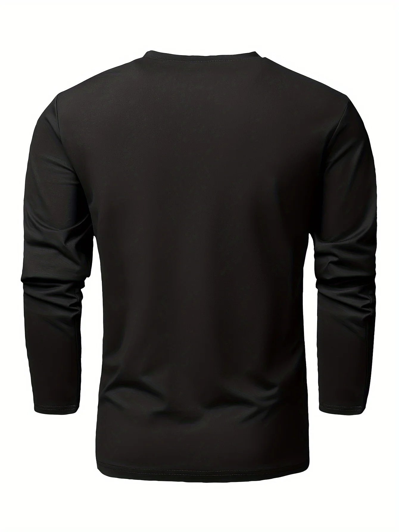 100% pure cotton men's long sleeved round neck loose New York letter printed autumn and winter casual versatile T-shirt top