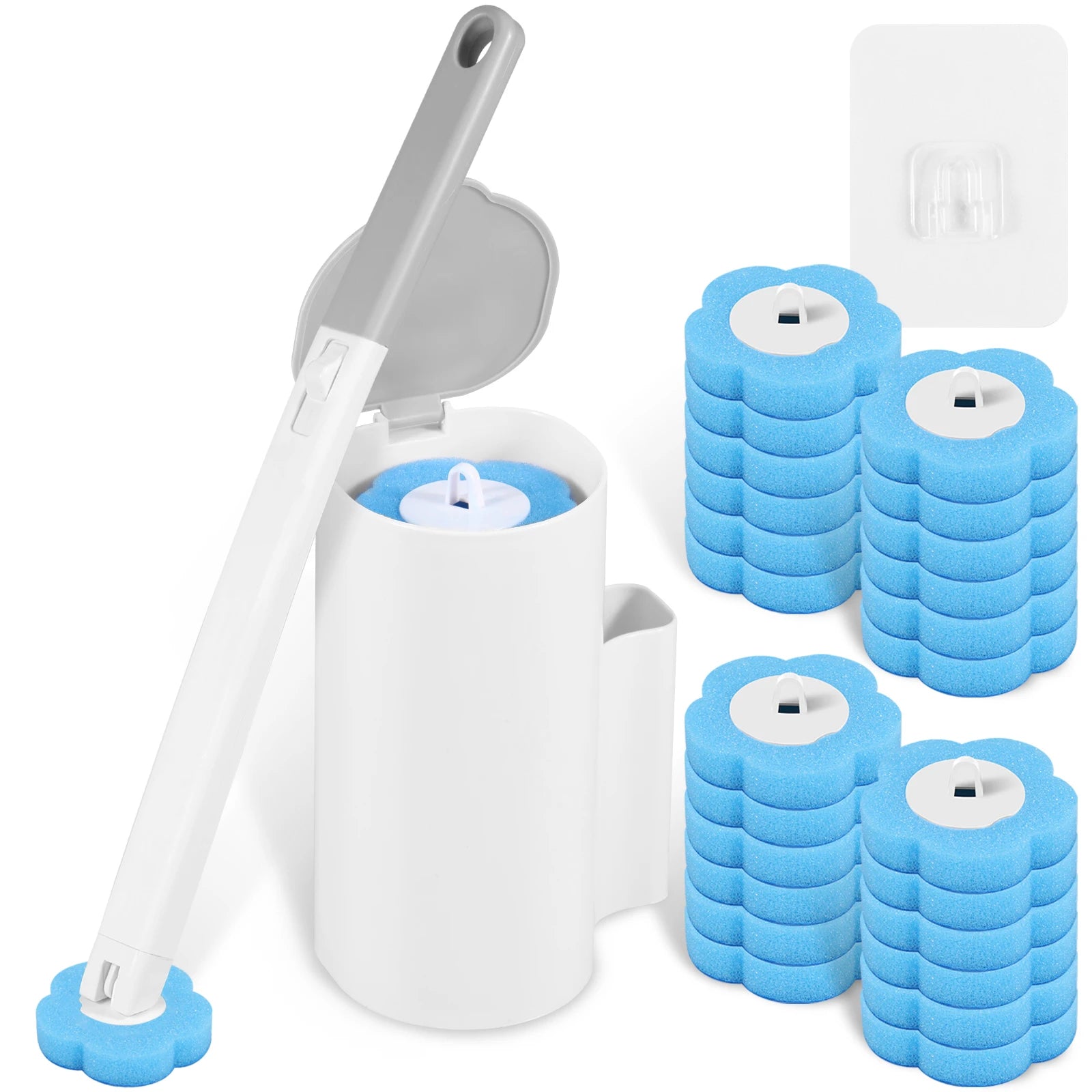 Toilet Brush Disposable Replacement Head Cleaning Kit Toilet Bowl Brush Long Handle Home Wc Accessories Tool