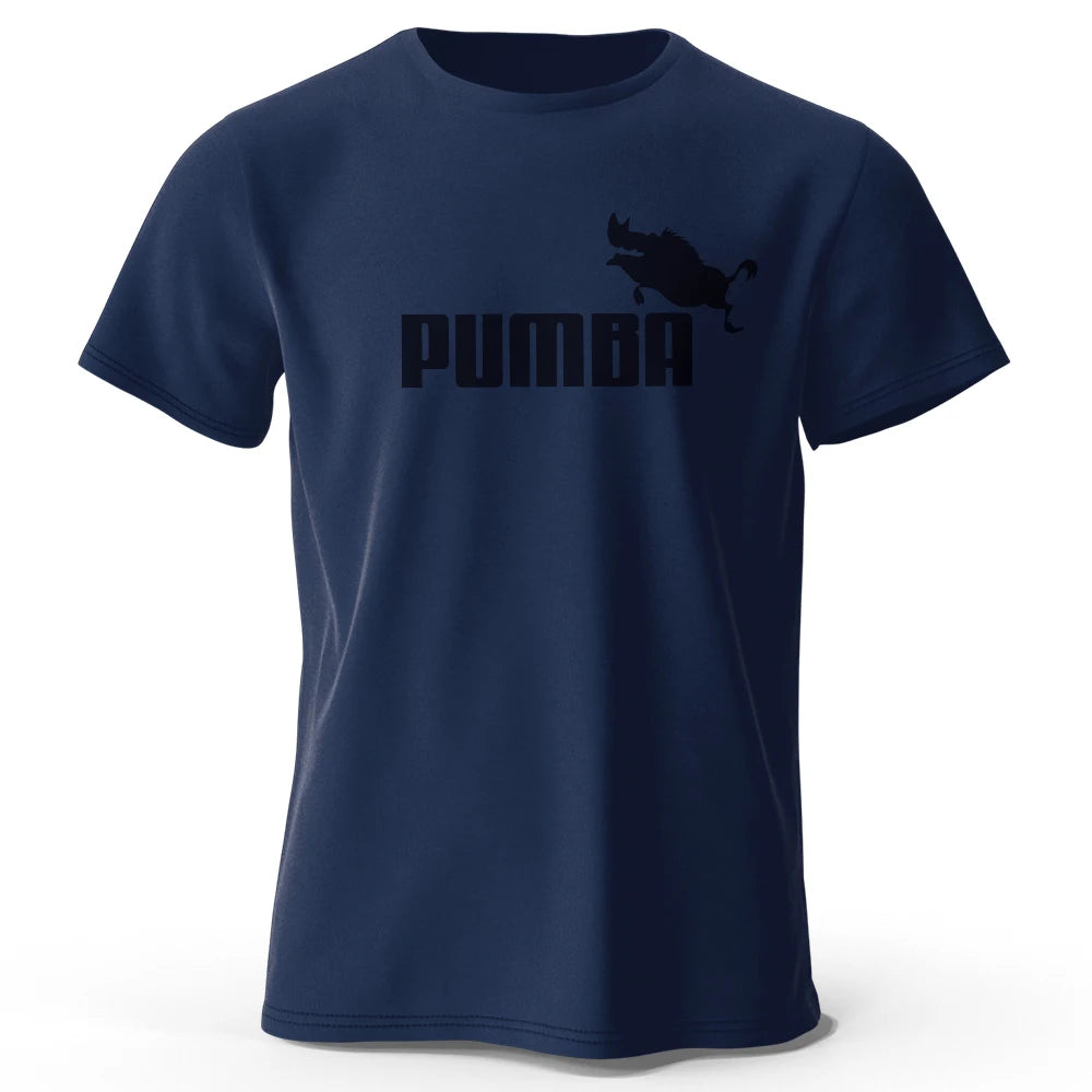 Casual Oversized Men's T-shirt Joke The Pumba Printed Men's T-Shirt 100% Cotton Oversized Funny Graphic Tees for Men Summer Tops