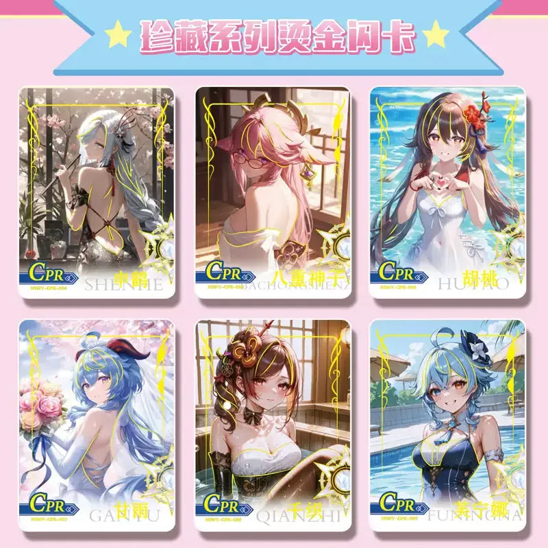 90pcs Set Goddess Story Thickened Gold Card Collectible Sexy Swimsuit Party Anime Collection Card Board Game Toy Gift