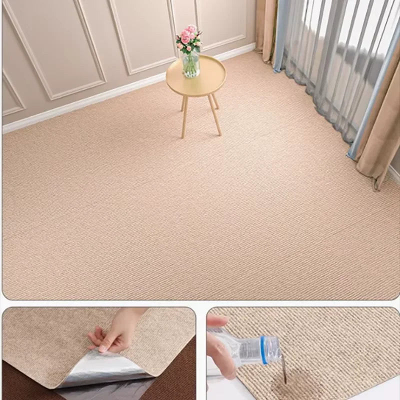 50cmX2m Kitchens Bedroom Rug Water Uptake Home Decor Self-adhesive Room Decoration Bathroom Rugs Solid Color Carpet Living Room
