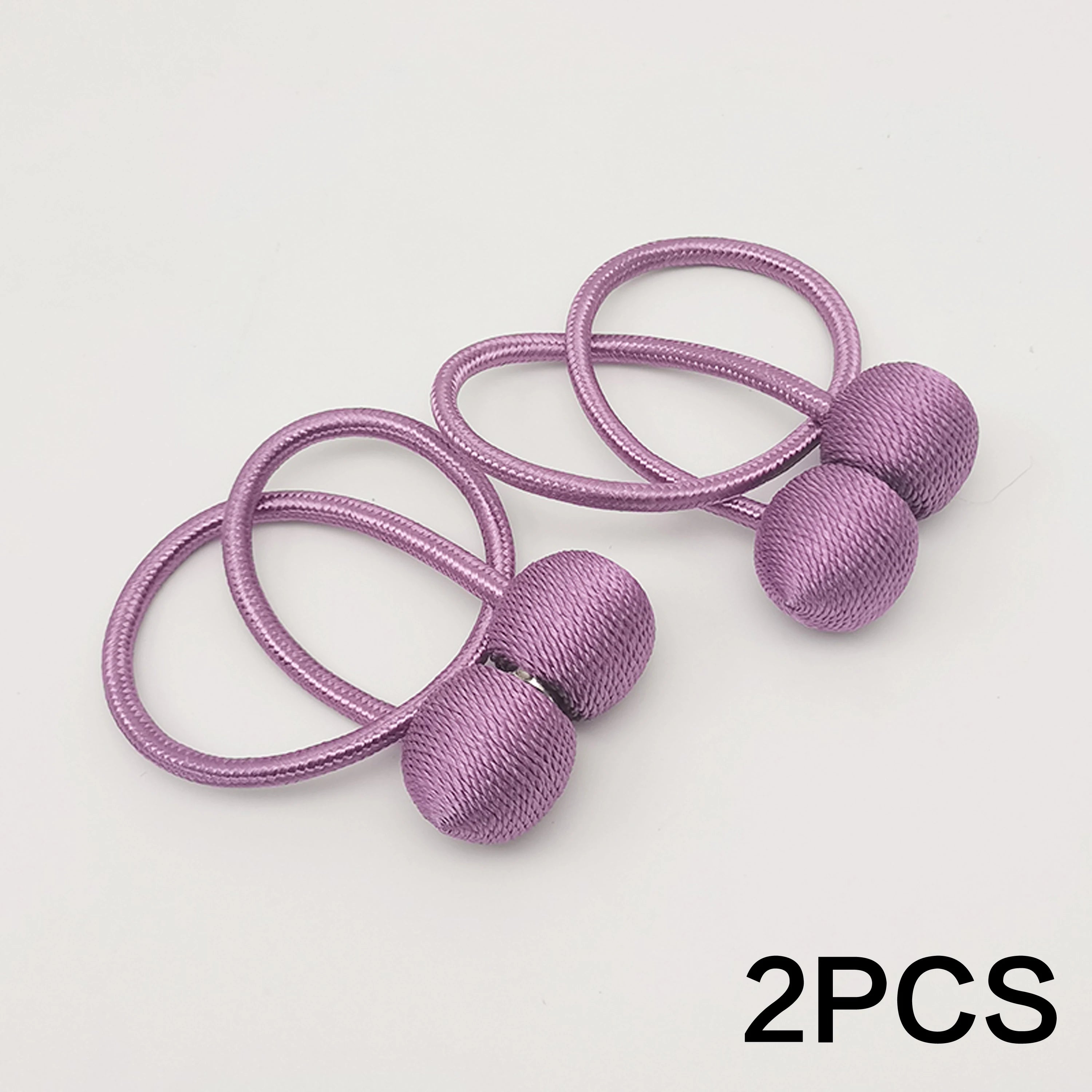 2pcs modern minimalist magnetic ball curtain tiebacks with thicker twisted cords can be styled at will,for bedrooms, living room