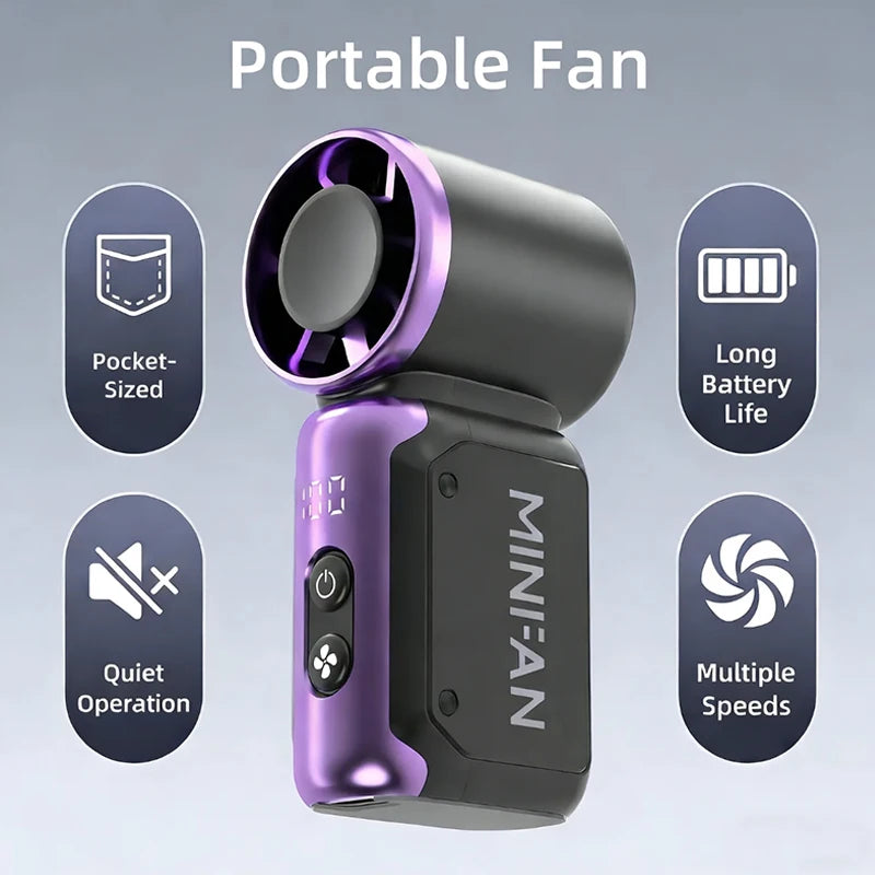 Mini Handheld Fan Portable Small Electric Fan Usb Charge Portable Pocket Fan Suitable For Outdoor Travel Office Use Summer Gifts