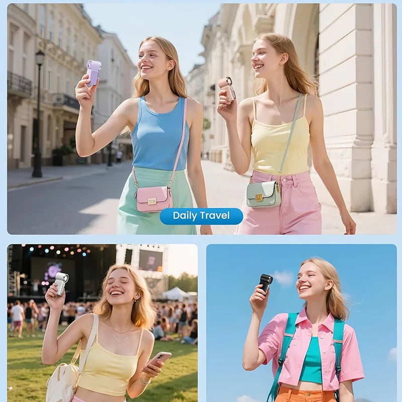 Mini Handheld Fan Portable Small Electric Fan Usb Charge Portable Pocket Fan Suitable For Outdoor Travel Office Use Summer Gifts