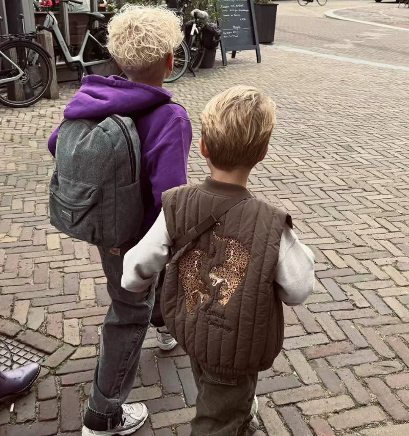 Children's Jacket 2026 Winter New Printed Cute Fleece Thermal Girls Jacket Cotton Thickened Windproof Boys Baby Cotton Clothes