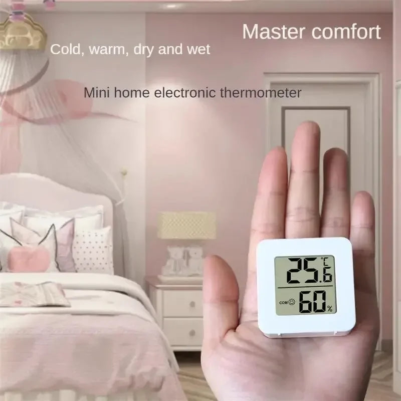 Mini Indoor Thermometer Hygrometer LCD Digital Display Humidity Meter Sensor Ambient Temperature Monitor Home Kitchen Bathroom‌