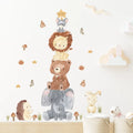 Cute Forest Animals Wall Stickers for Kids Rooms Children Boys Girls Baby Room Decoration Nursery Wallpaper Vinyl Elephant Lion