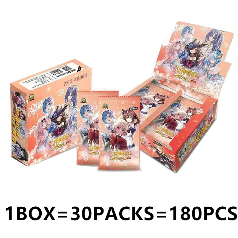 90pcs Set Goddess Story Thickened Gold Card Collectible Sexy Swimsuit Party Anime Collection Card Board Game Toy Gift