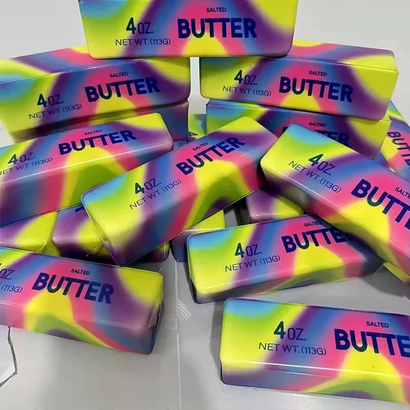 Squishy Butter Stick Stress Ball Soft Butter Stick Slow Rebound Squeeze Fidget Toys ASMR Sensory Anti-Stress Toy Festival Gift