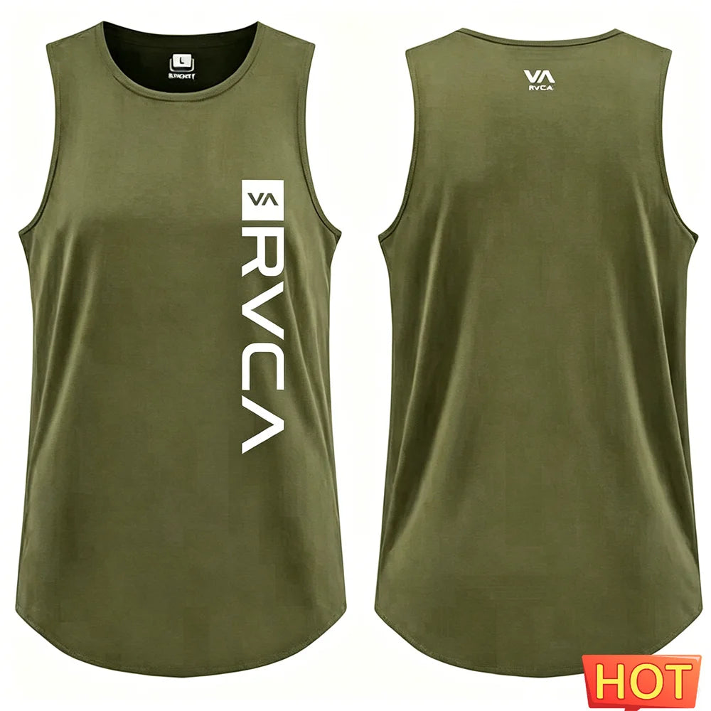 men's t-shirts and tank top Men Sleeveless T-shirt Casual letter vest Print T-shirt Graphic Summer Polyester sports tank top men