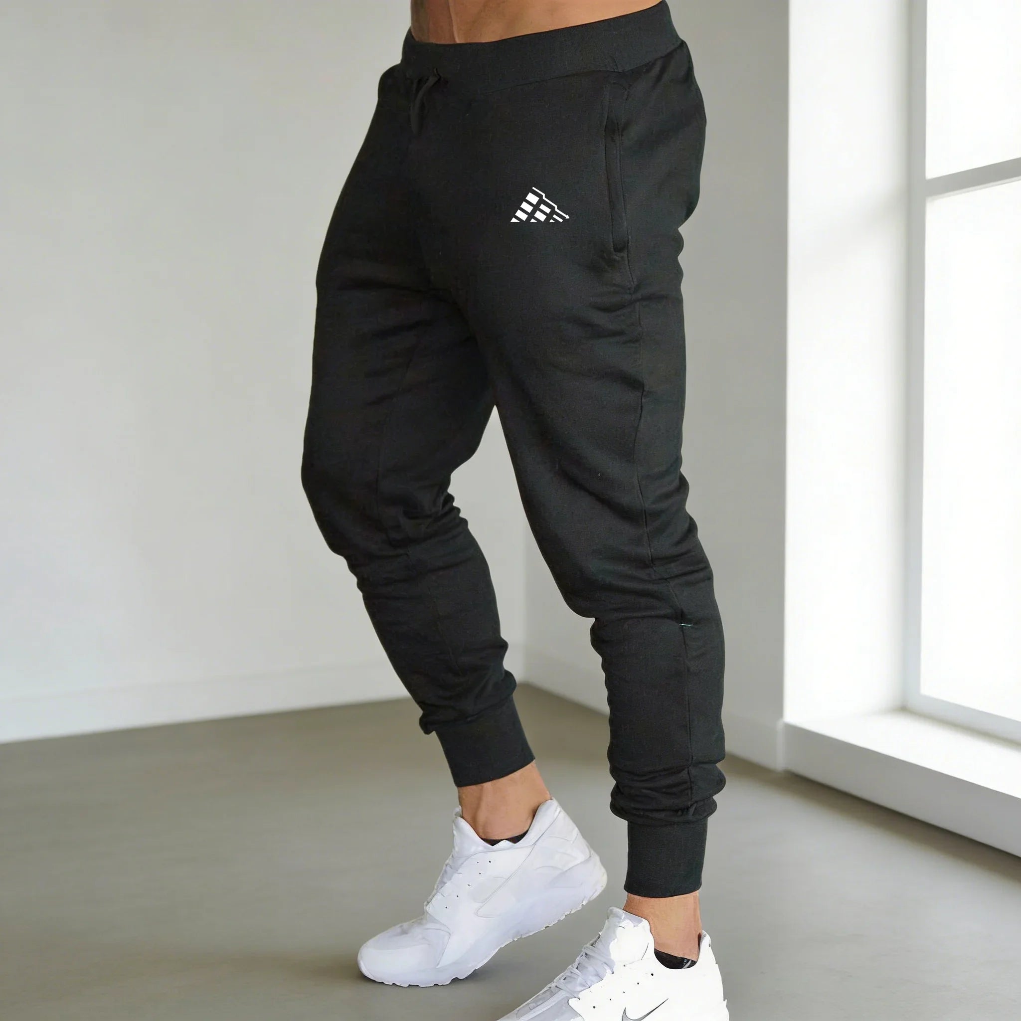 New Men's Blue Trend Print Casual Sports Pants Running Workout Jogging Long Pants Gym Sport Trousers for Men Jogger Sweatpants