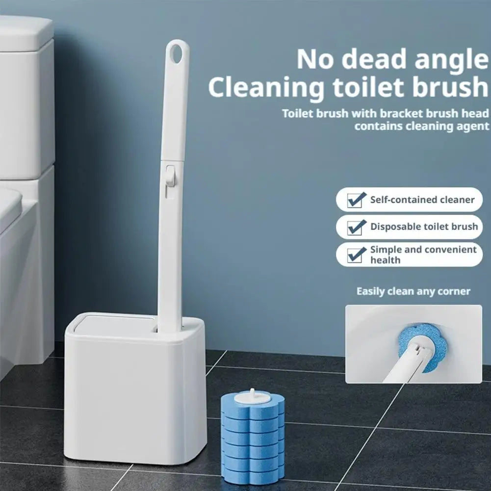 Toilet Brush Disposable Replacement Head Cleaning Kit Toilet Bowl Brush Long Handle Home Wc Accessories Tool
