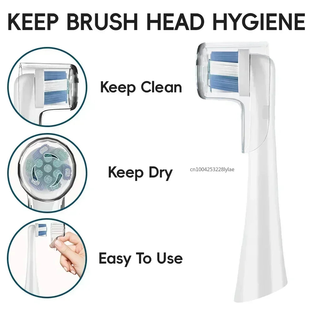 Toothbrush Dustproof Covers Caps Compatible with Braun Oral B Replacement Heads and IO Series Electric Toothbrush Head Protector
