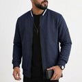 Autumn Men's Long Sleeve Knit Full Zip Up Hooded Jacket Lightweight Casual Zipper Sweatshirt Outerwear Hiking Sweatcoats Pocket