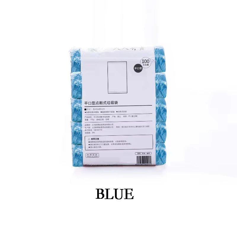 5rolls/pack Multiple Colors Portable Plain Garbage Trash Bag Garbage Can Liners For Bathroom Restroom Bedroom Office Toilet