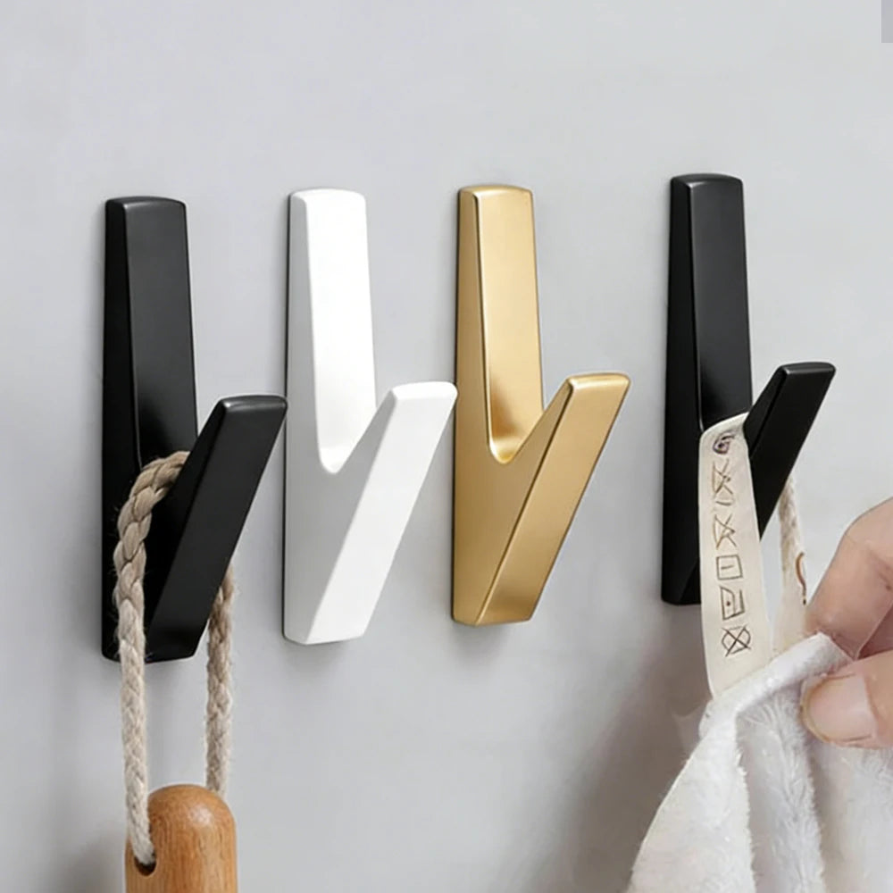 Metal Coat Hooks Wall Mounted Heavy Duty Coat Rack Clothes Hanger With Screws for Hanging Hat Key Door Wall Hooks Bathroom