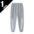 1/3 Piece Autumn And Winter Children's Waffle Solid Color Simple Basic Pants For Boys And Girls Sports And Casual Sweatpants