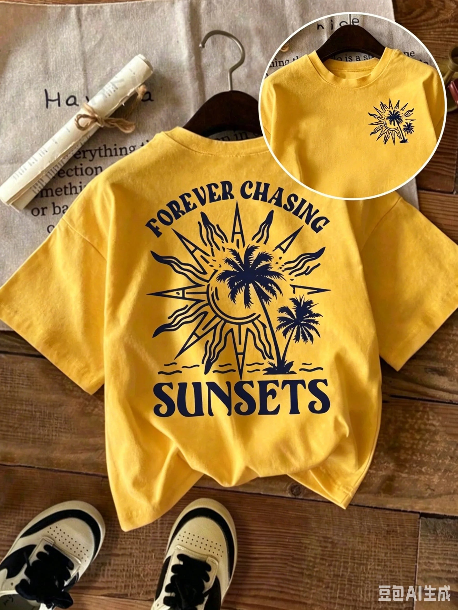New Summer Cotton T-Shirt for Kids, Daily Casual Style, Breathable and Comfortable, Short-Sleeved, with a Cartoon Lemon Print.