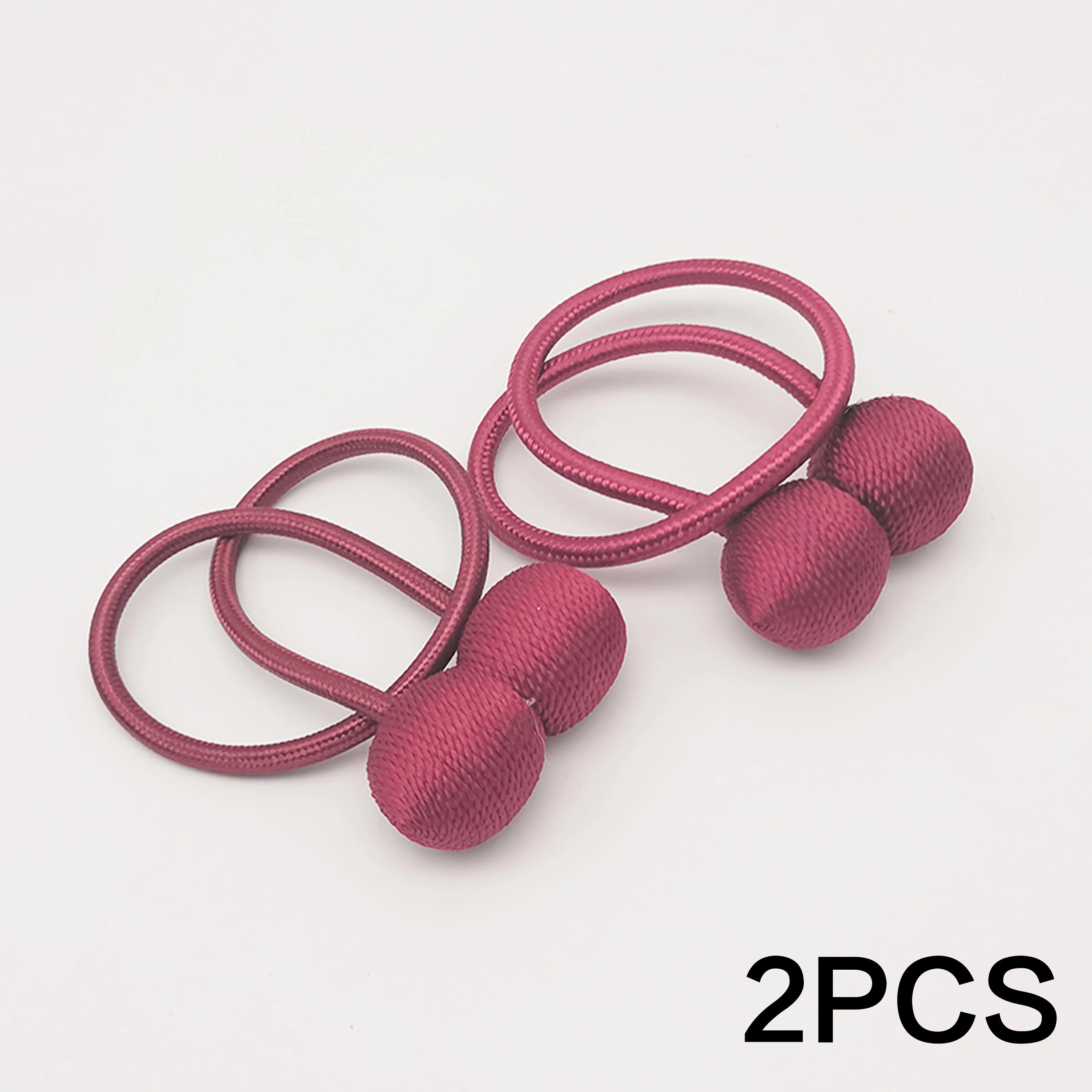 2pcs modern minimalist magnetic ball curtain tiebacks with thicker twisted cords can be styled at will,for bedrooms, living room