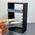CD/DVD Media Storage Organizer 10 Grid Tape Storage Rack Durable Black Plastic Display Stands For Home And Office Organization