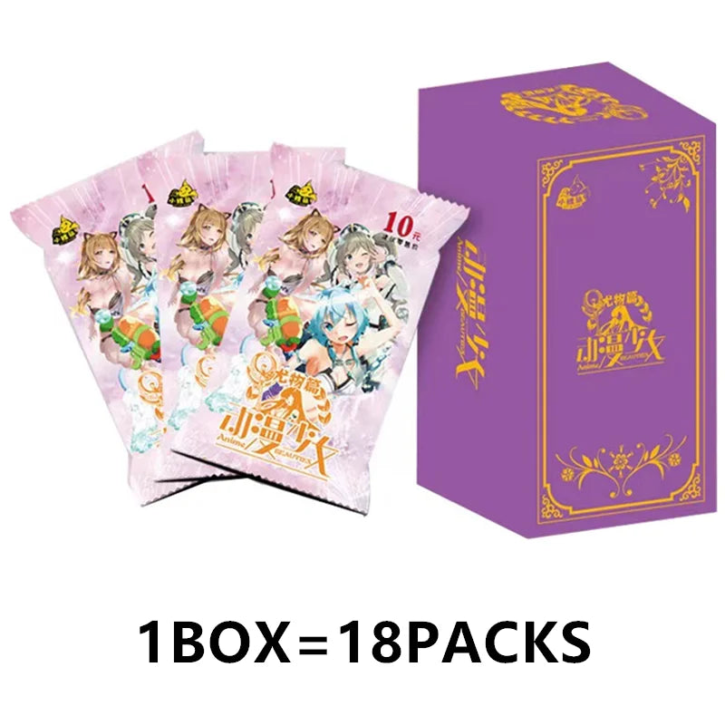 90pcs Set Goddess Story Thickened Gold Card Collectible Sexy Swimsuit Party Anime Collection Card Board Game Toy Gift