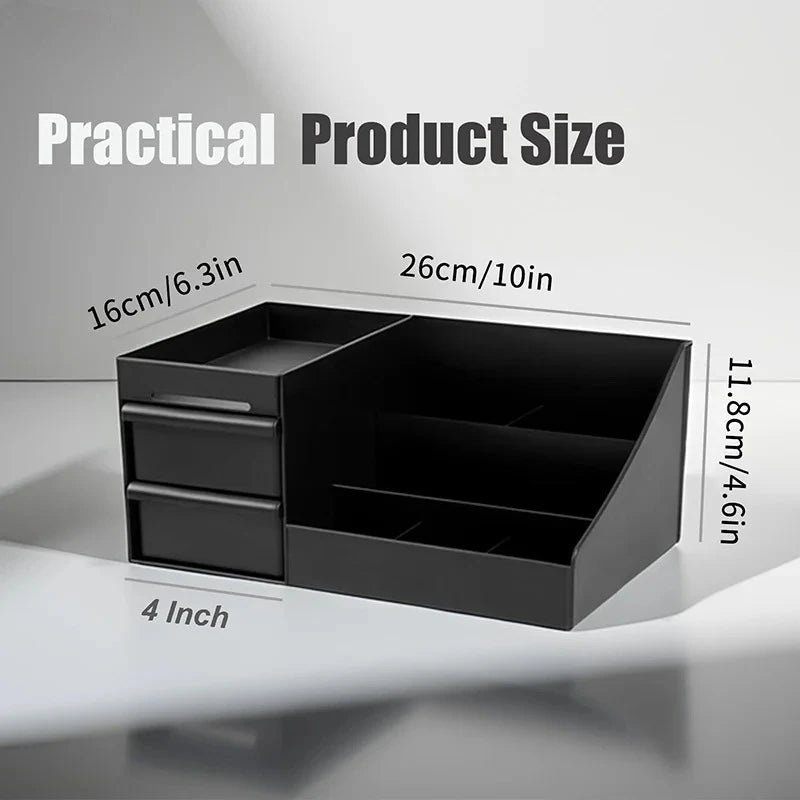 1pc Mens Fragrance Organizer, Perfume & Cologne Stand with Drawers, Modern Bathroom Dresser Top Storage, Counter Tidy