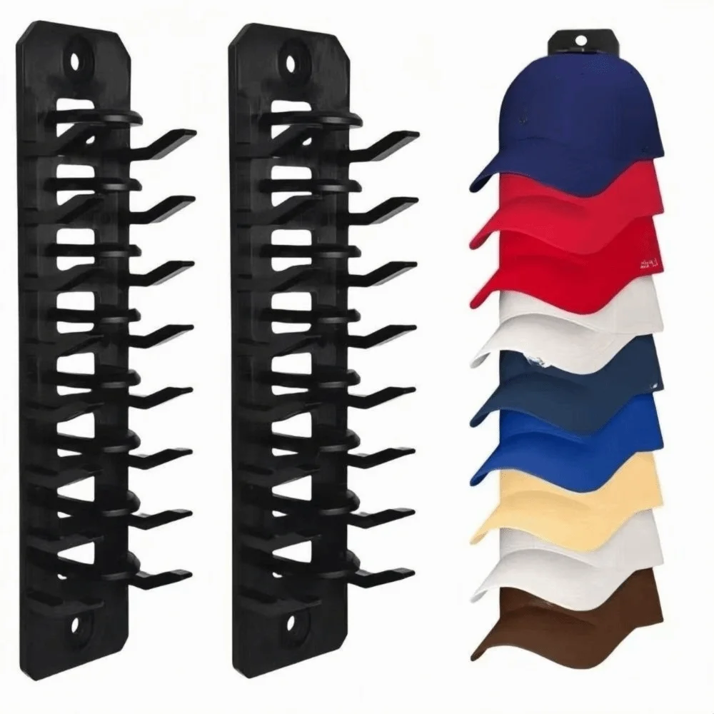 Closet Cap Rack Hat Organizer for Baseball Caps Space Saving Sundries Storage Baseball Caps Organizer for Door Closet Plastic