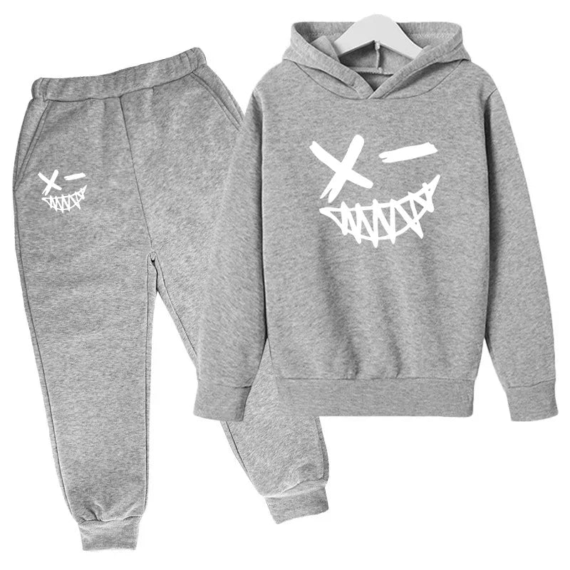 Evil Smile Printed 2025 Baby Summer Clothes for Children From 1 to 12 Years Kids Clothes Boys Child Sets Suit for Girls Boy Set