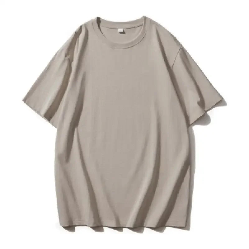 2025 Summer Mens soild color T Shirts Male Casua  Short Sleeve Classical Tee Mens Cotton Oversized Hip-Hop Top Tees S-5Xl