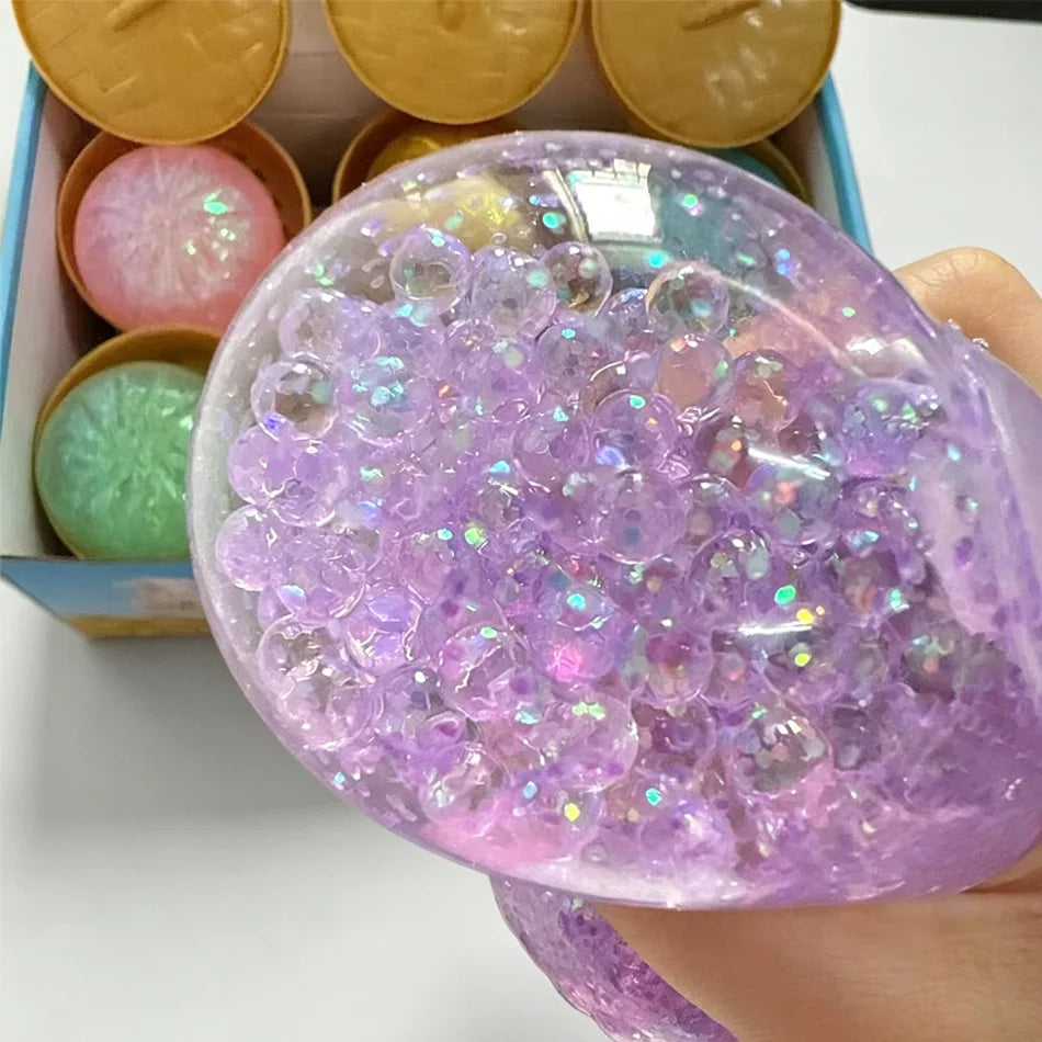 Glitter Dumpling Glitter Dumpling Squishy with Box Dumplings Sensory Squeeze Toy for Stress Relief