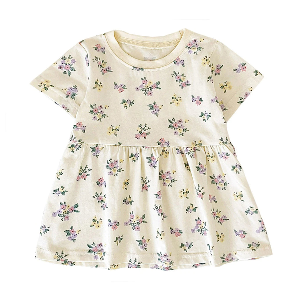Sanlutoz Summer Baby Dress Holiday Short Sleeve Casual Kids Girls Clothing Cute Printing