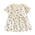 Sanlutoz Summer Baby Dress Holiday Short Sleeve Casual Kids Girls Clothing Cute Printing