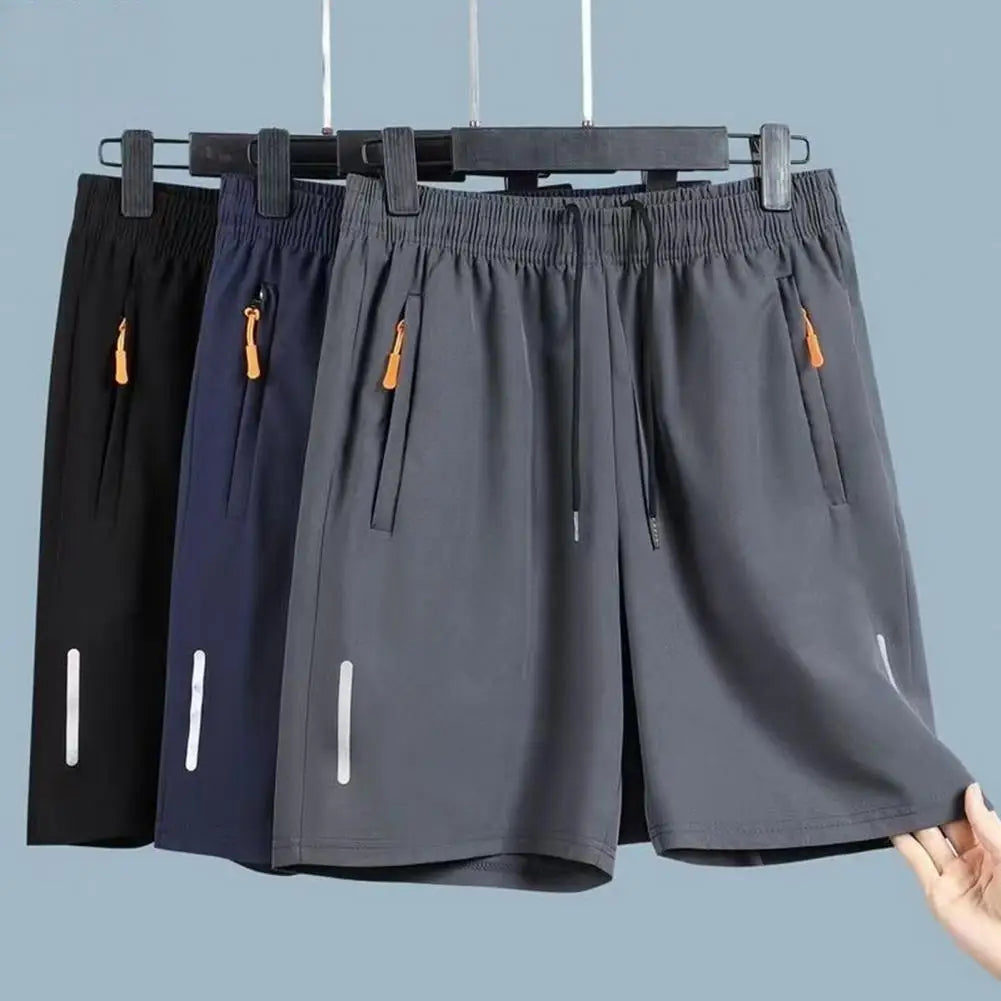 Men's Plus Size Summer Ice Silk Cool Short Pants Fashion Male Thin Loose Quick-dry Shorts Sweatpants Casual Sport Stretch Pants