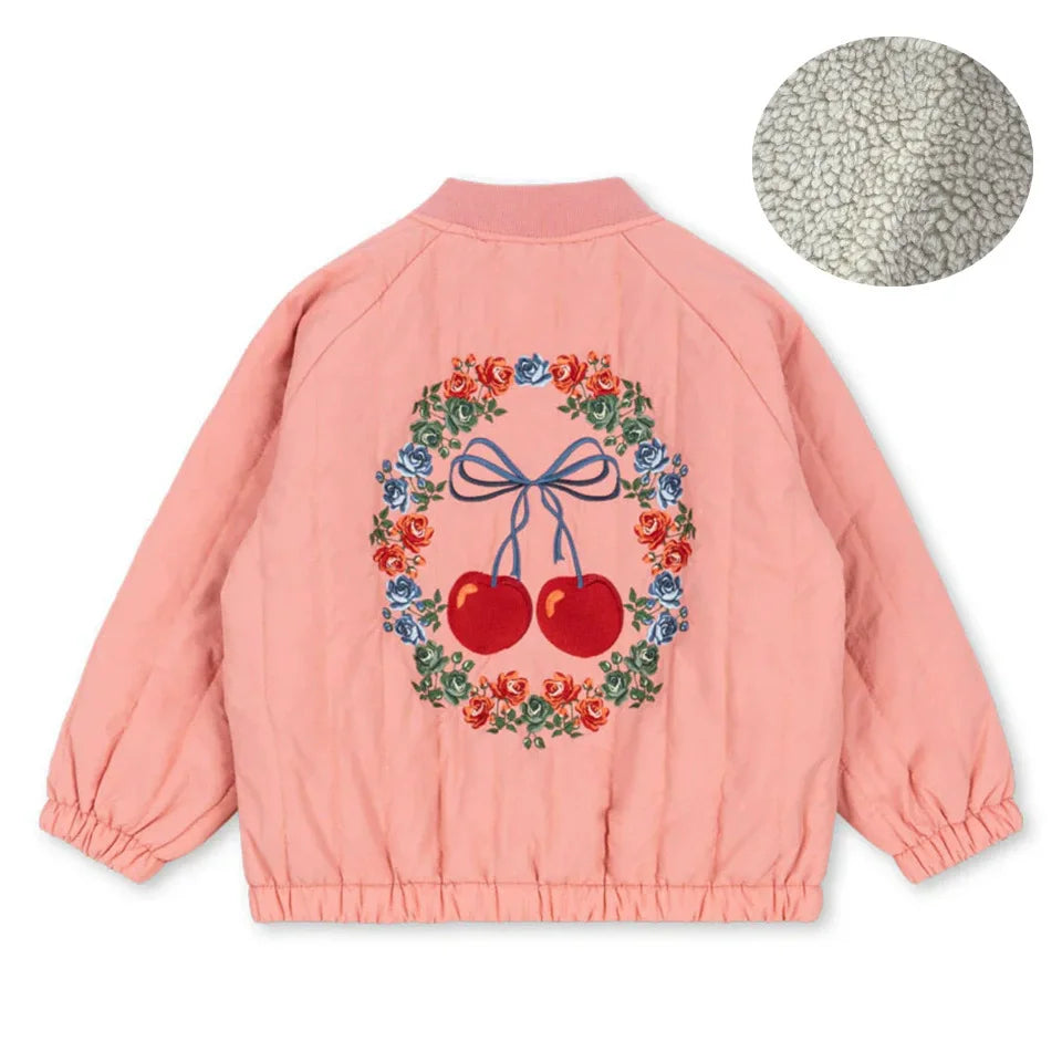 Children's Jacket 2026 Winter New Printed Cute Fleece Thermal Girls Jacket Cotton Thickened Windproof Boys Baby Cotton Clothes