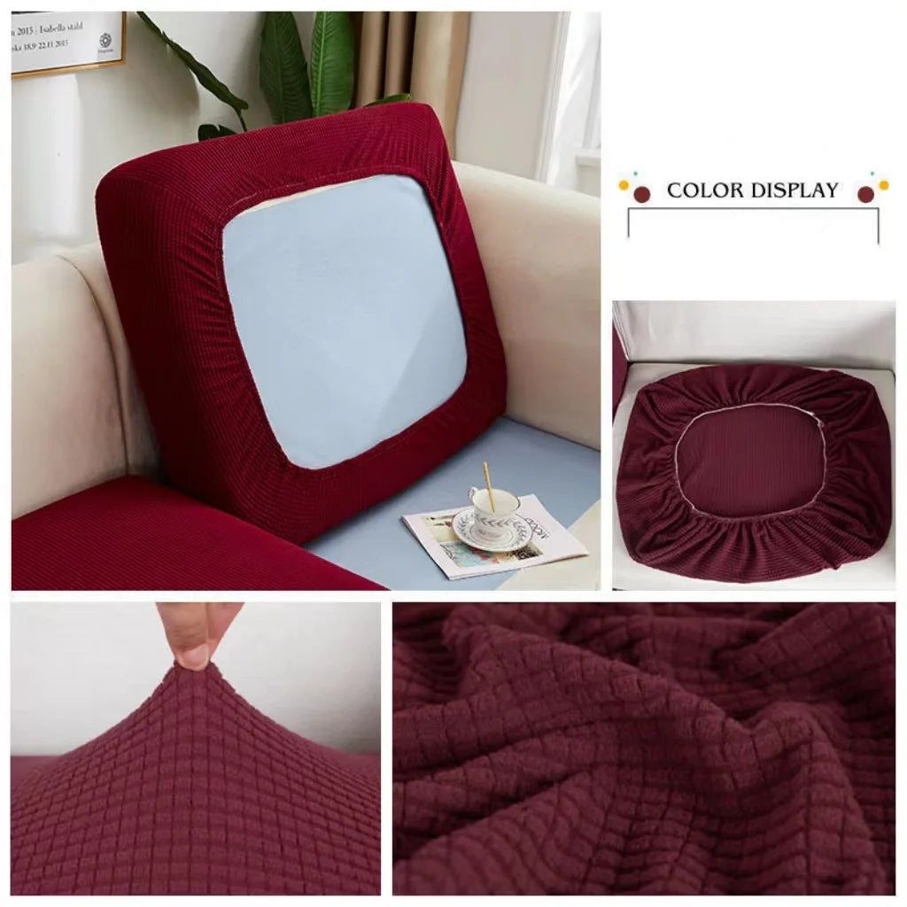 Thicken Elastic Sofa Cover For Living Room Solid Color Furniture Protector Sofa Cushion Cover Slipcover Removable Couch Covers