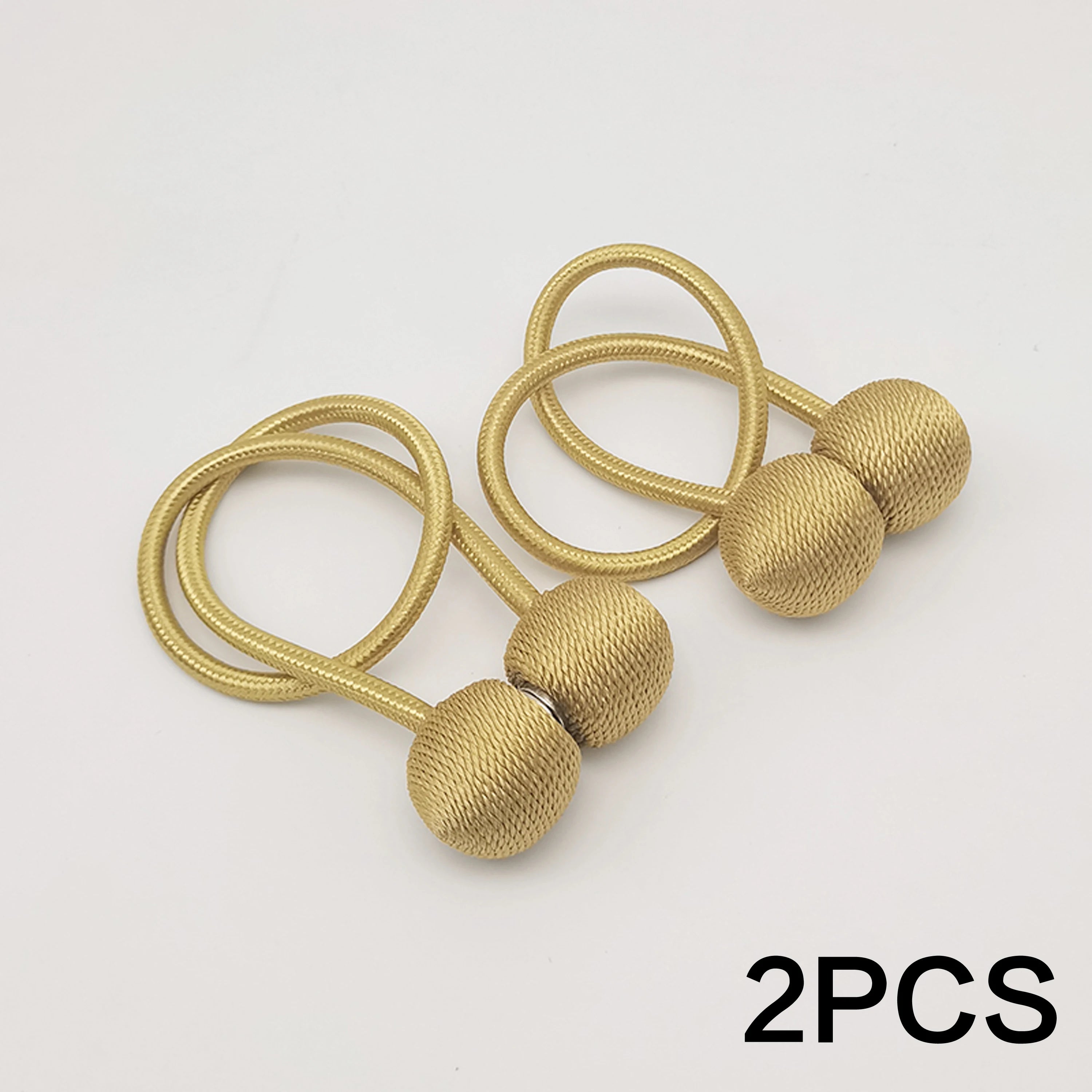 2pcs modern minimalist magnetic ball curtain tiebacks with thicker twisted cords can be styled at will,for bedrooms, living room