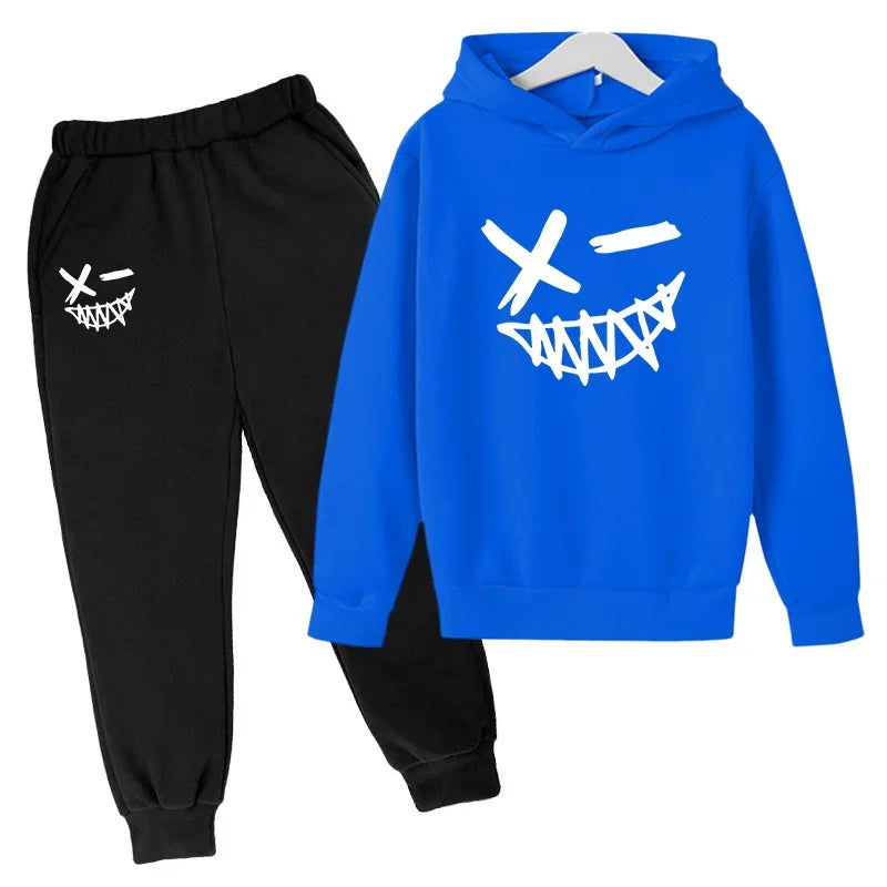 Evil Smile Printed 2025 Baby Summer Clothes for Children From 1 to 12 Years Kids Clothes Boys Child Sets Suit for Girls Boy Set
