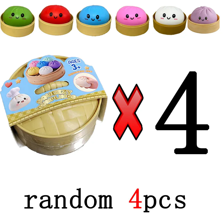 Glitter Dumpling Glitter Dumpling Squishy with Box Dumplings Sensory Squeeze Toy for Stress Relief