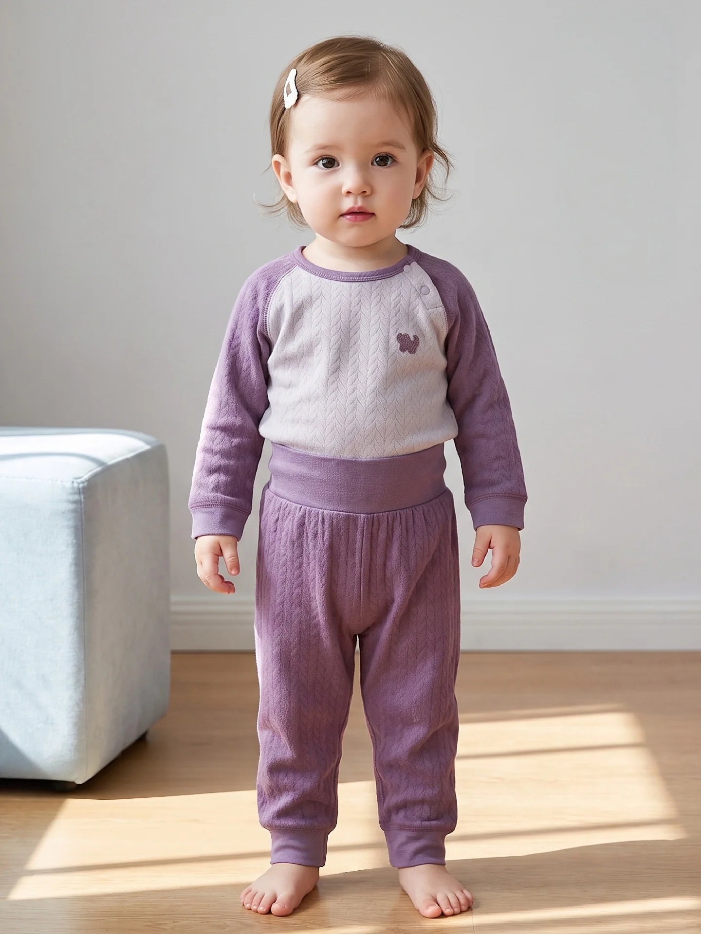 Autumn Loungewear Children Set Cartoon Embroidery Long Sleeves Top+High Waist Pants Kids 2 Piece Sets Soft Children Clothing
