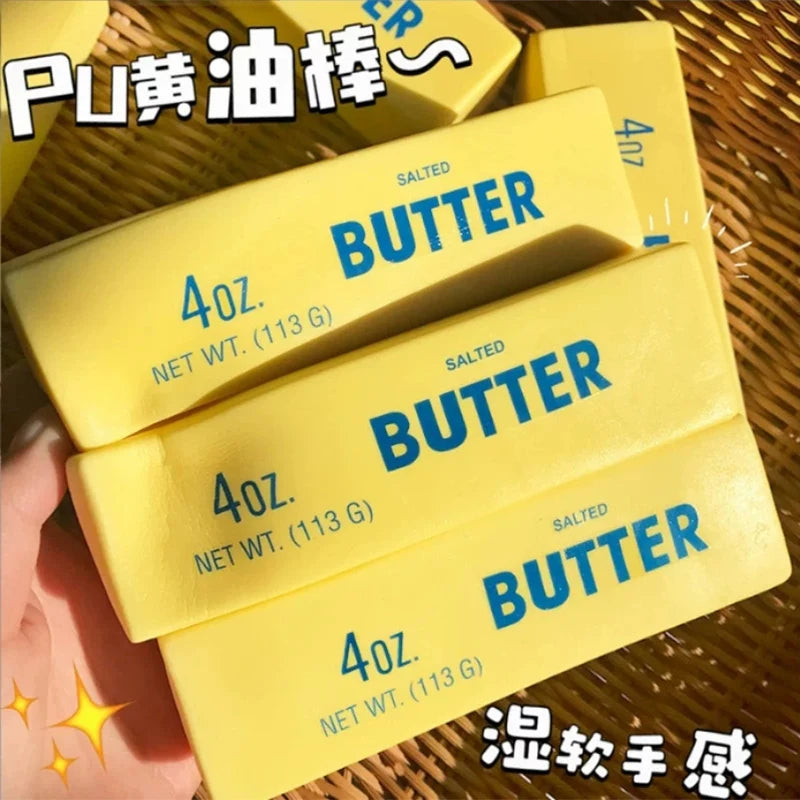 Squishy Butter Stick Stress Ball Soft Butter Stick Slow Rebound Squeeze Fidget Toys ASMR Sensory Anti-Stress Toy Festival Gift