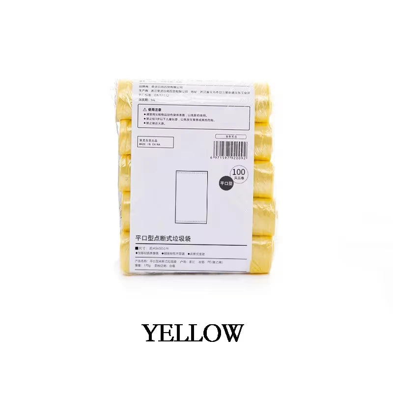 5rolls/pack Multiple Colors Portable Plain Garbage Trash Bag Garbage Can Liners For Bathroom Restroom Bedroom Office Toilet
