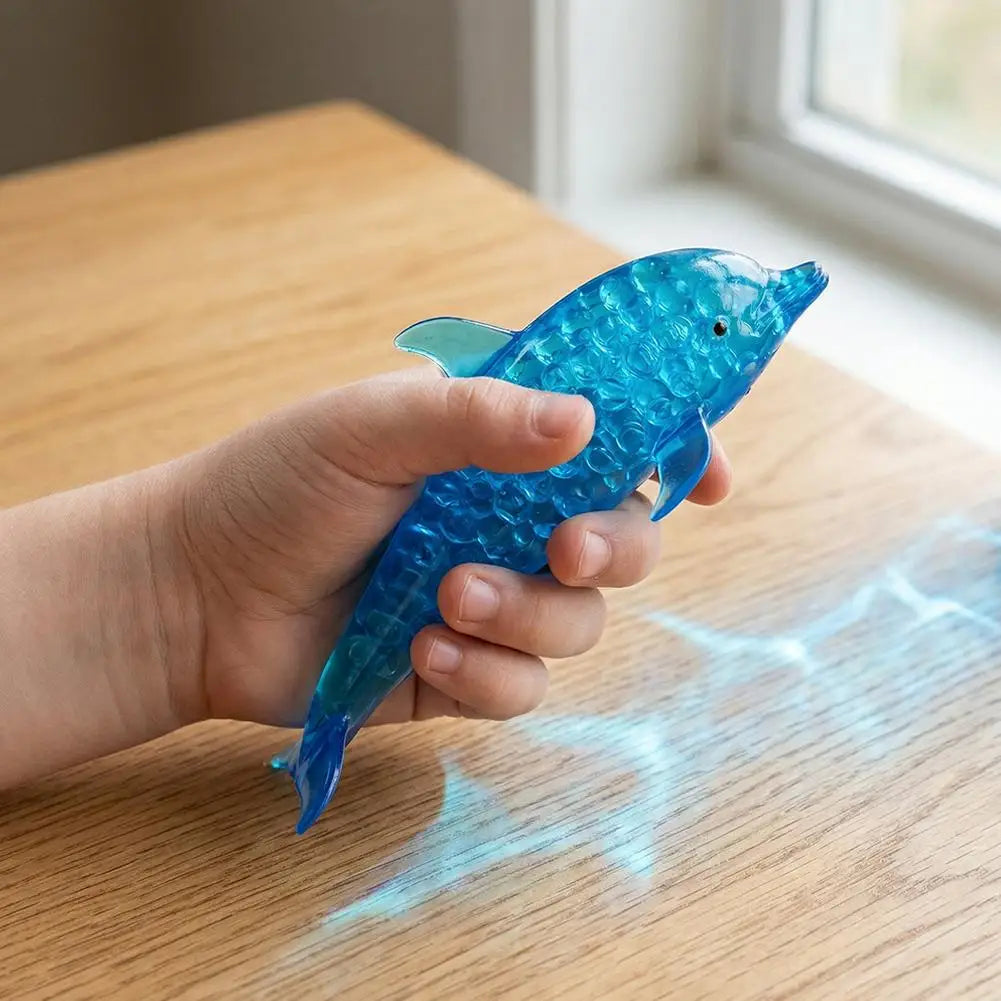 Squishy Shark Dolphin Stress Ball Fidget Toy Stretchy TPR Anxiety Relief Hand Therapy Sensory Gift for Adults Kids Party Favors
