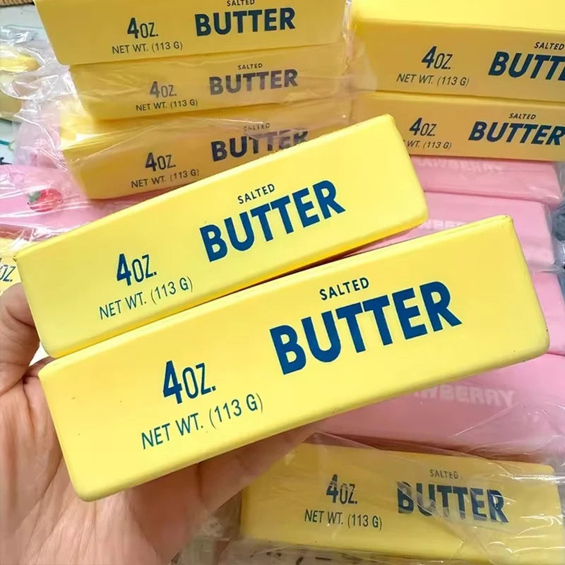 Squishy Butter Stick Stress Ball Soft Butter Stick Slow Rebound Squeeze Fidget Toys ASMR Sensory Anti-Stress Toy Festival Gift