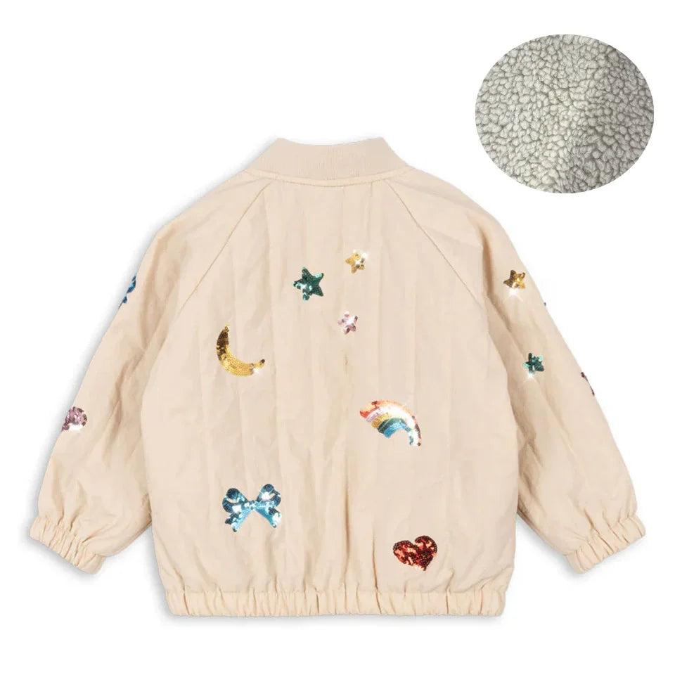 Children's Jacket 2026 Winter New Printed Cute Fleece Thermal Girls Jacket Cotton Thickened Windproof Boys Baby Cotton Clothes
