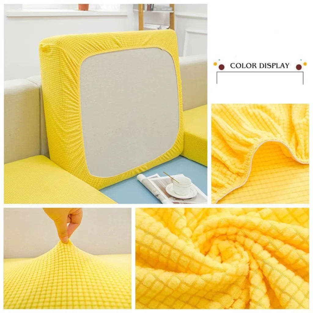 Thicken Elastic Sofa Cover For Living Room Solid Color Furniture Protector Sofa Cushion Cover Slipcover Removable Couch Covers